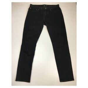 CLUB MONACO Denim Black Wash 5 Pocket Logo Hardware Jeans